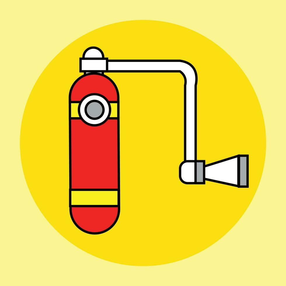 flat design vector fire tube illustration