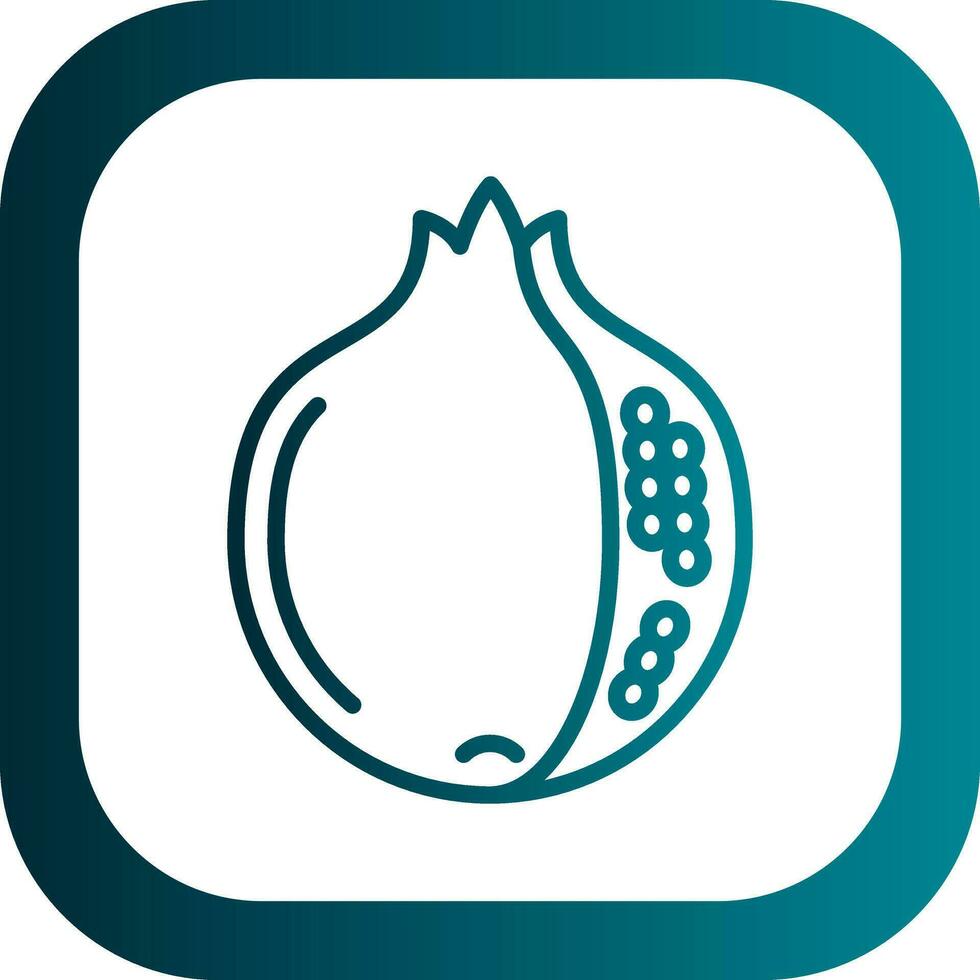Pomegranate Vector Icon Design