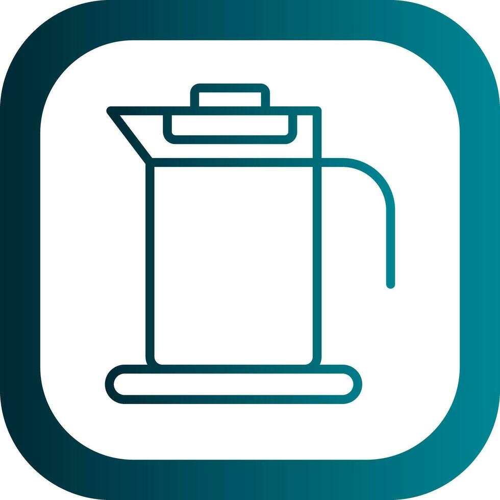 French Press Vector Icon Design