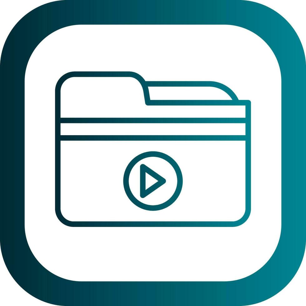 Video Folder  Vector Icon Design