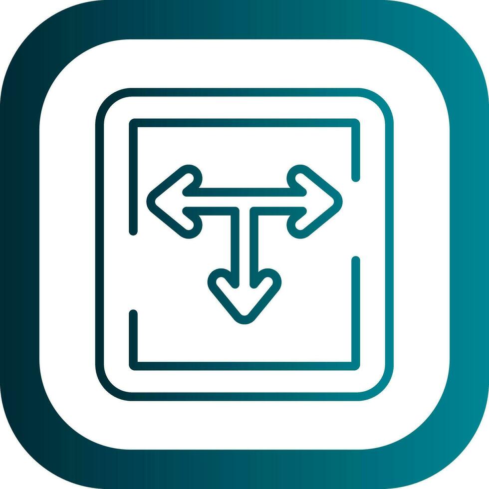 T Junction Vector Icon Design
