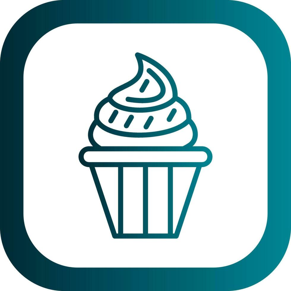 diseño de icono de vector de cupcake