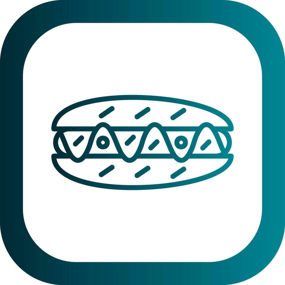 Hot Dog Vector Icon Design