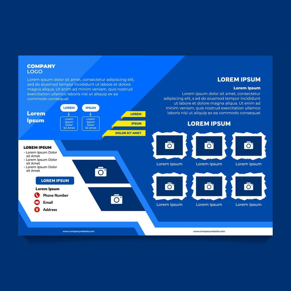 Geometric Modern Flyer Design for Business or Promotion vector
