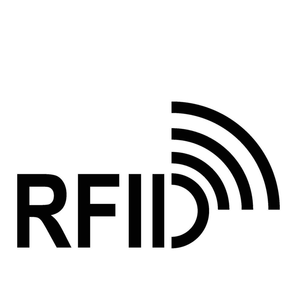 Radio Frequency Identification or RFID icon vector