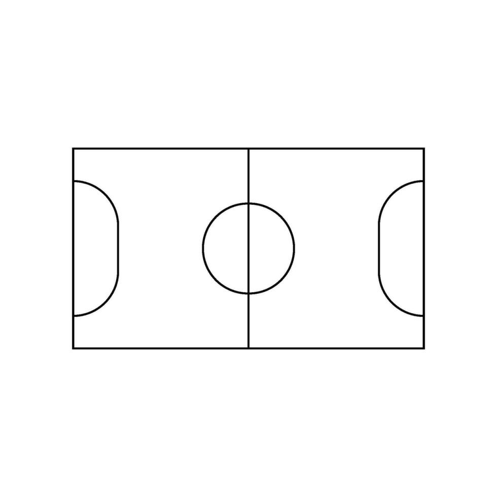 futsal field icon vector