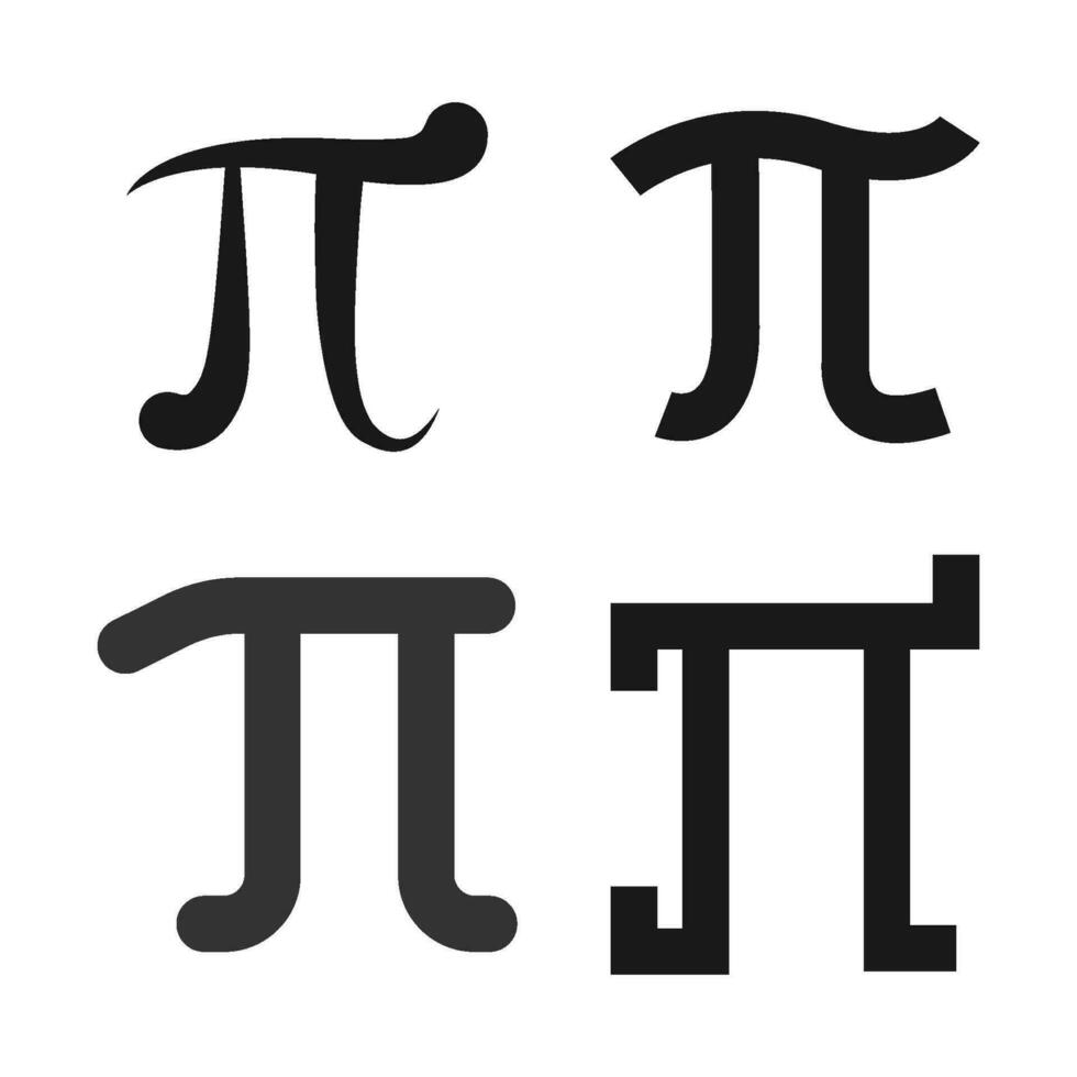 Pi matemáticas icono vector