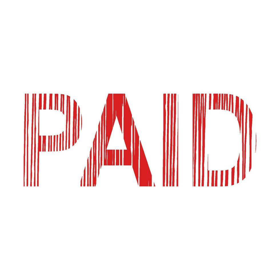 Paid icon vector