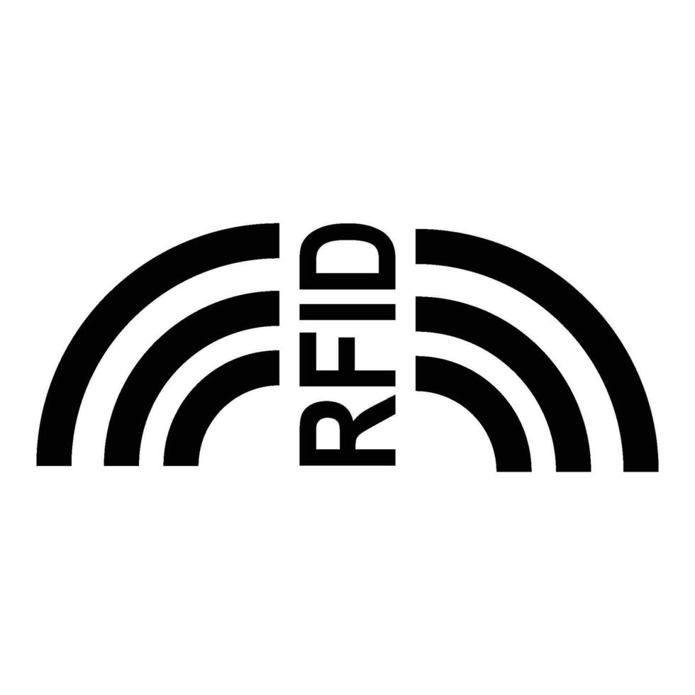 Radio Frequency Identification or RFID icon vector