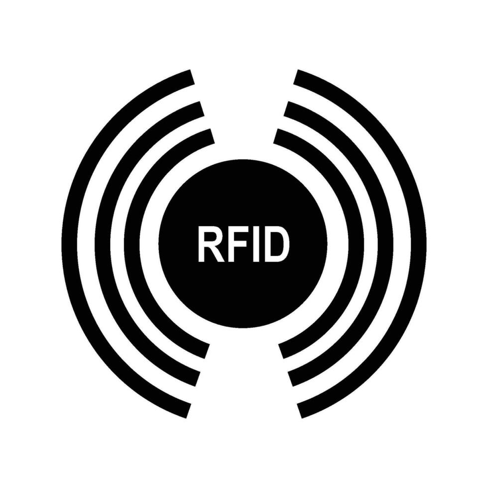 Radio Frequency Identification or RFID icon vector