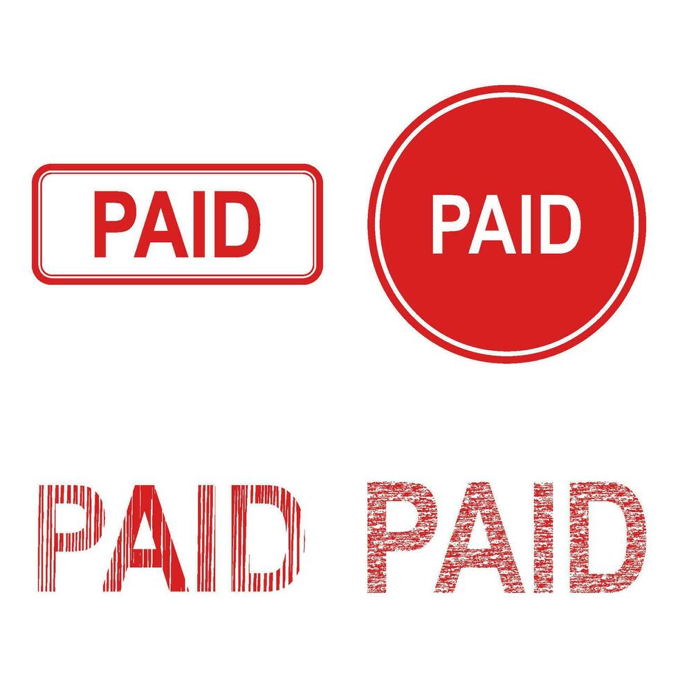 Paid icon vector