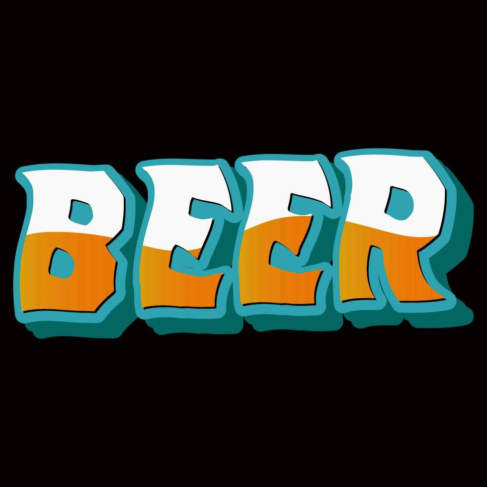 BEER T-SHIRT DESIGN VECTOR