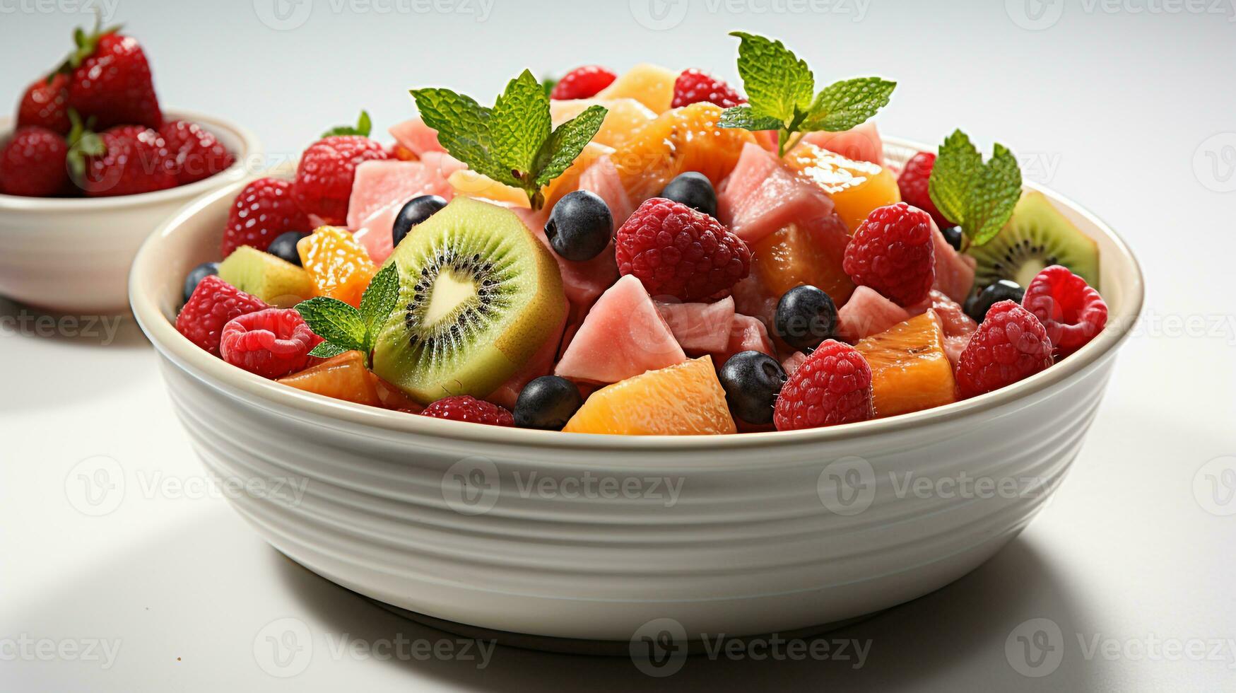 Fresh and sweet fruit salad photo