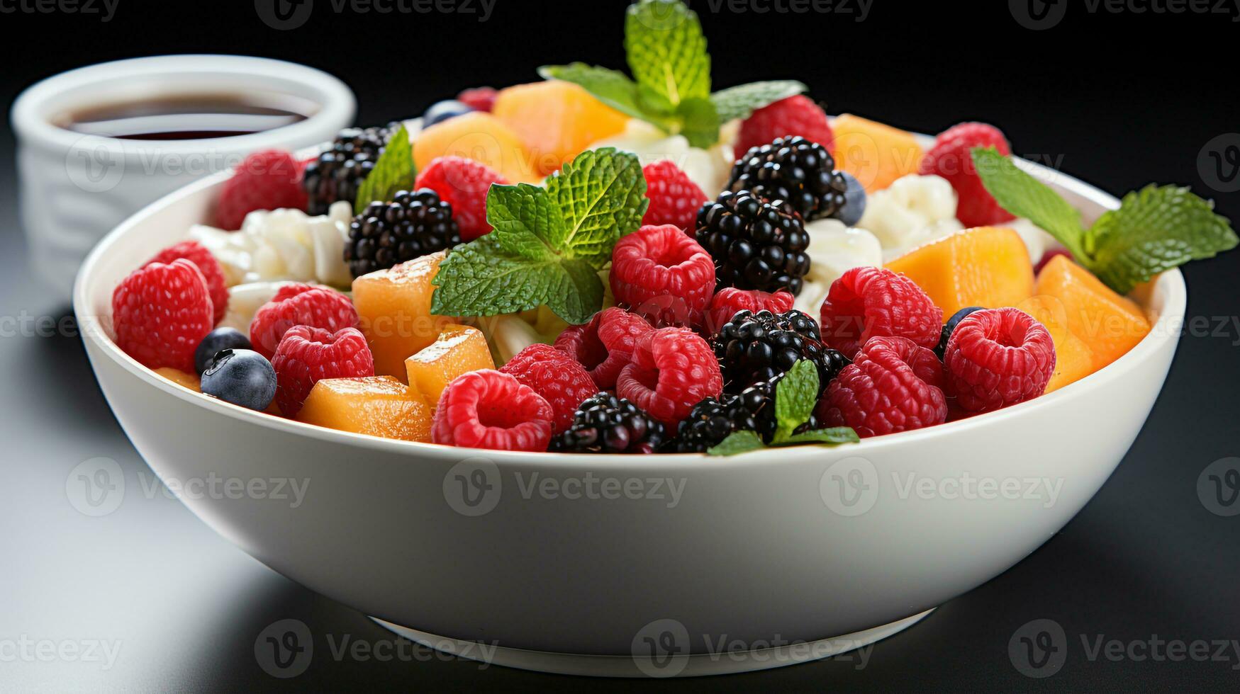 Fresh and sweet fruit salad photo