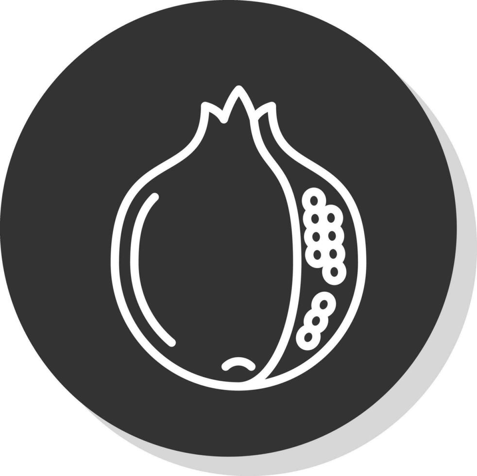 Pomegranate Vector Icon Design