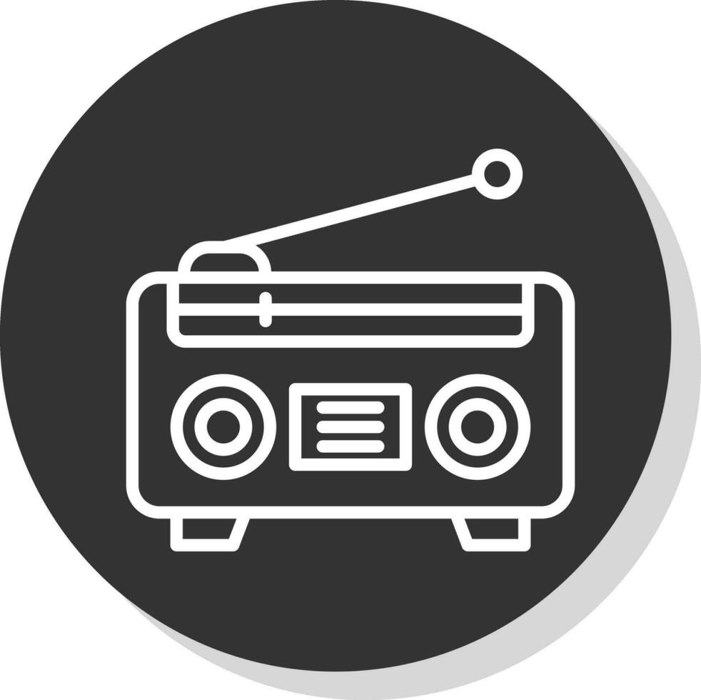 radio vector icono diseño