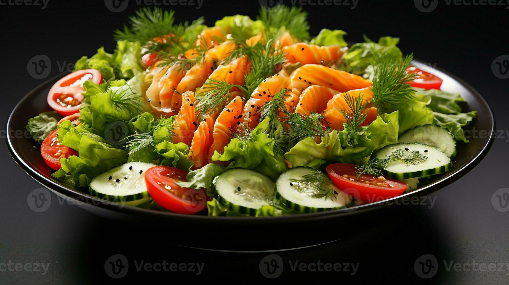 fresh and sweet vegetable salad photo