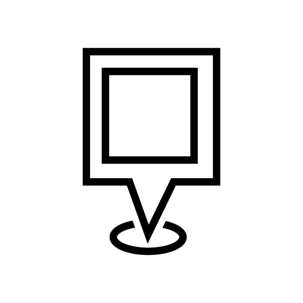 location vector icon. Point illustration sign. Position symbol. Place logo.