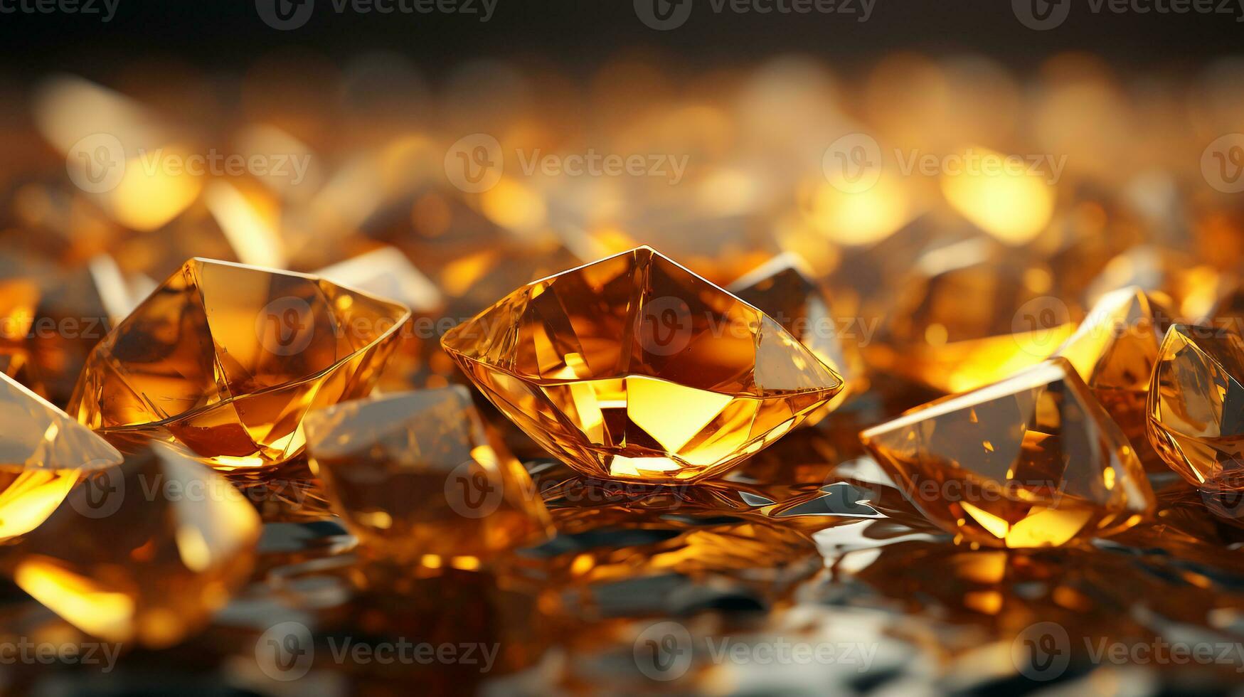 Sparkling yellow diamond background photo