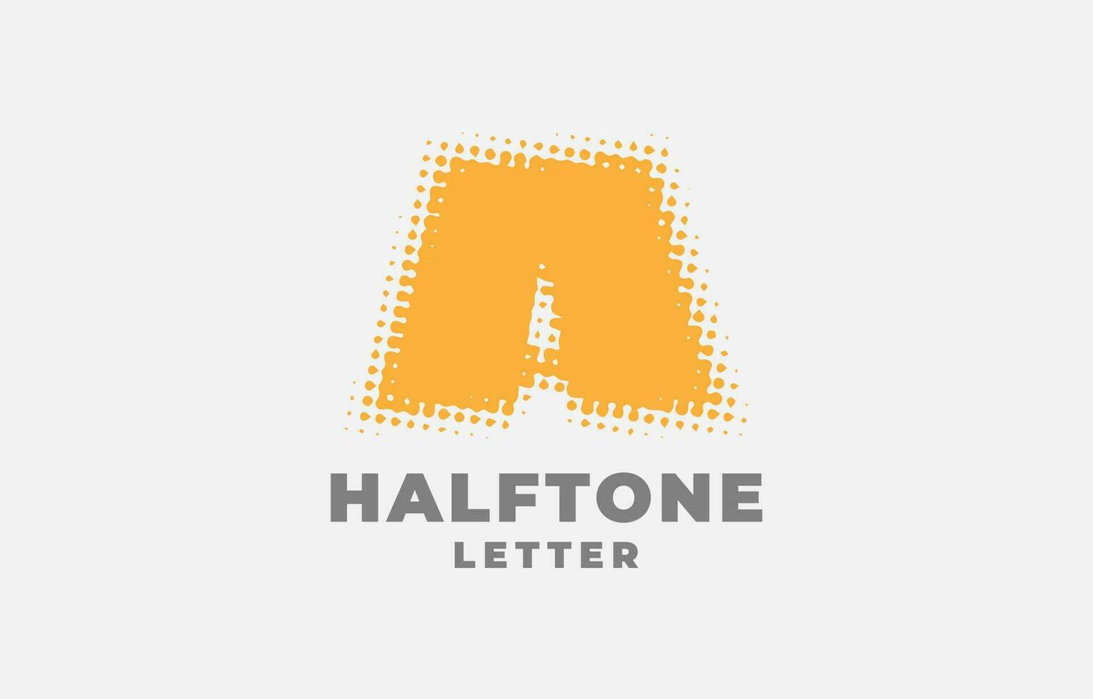 letter A halftone vector logotype design