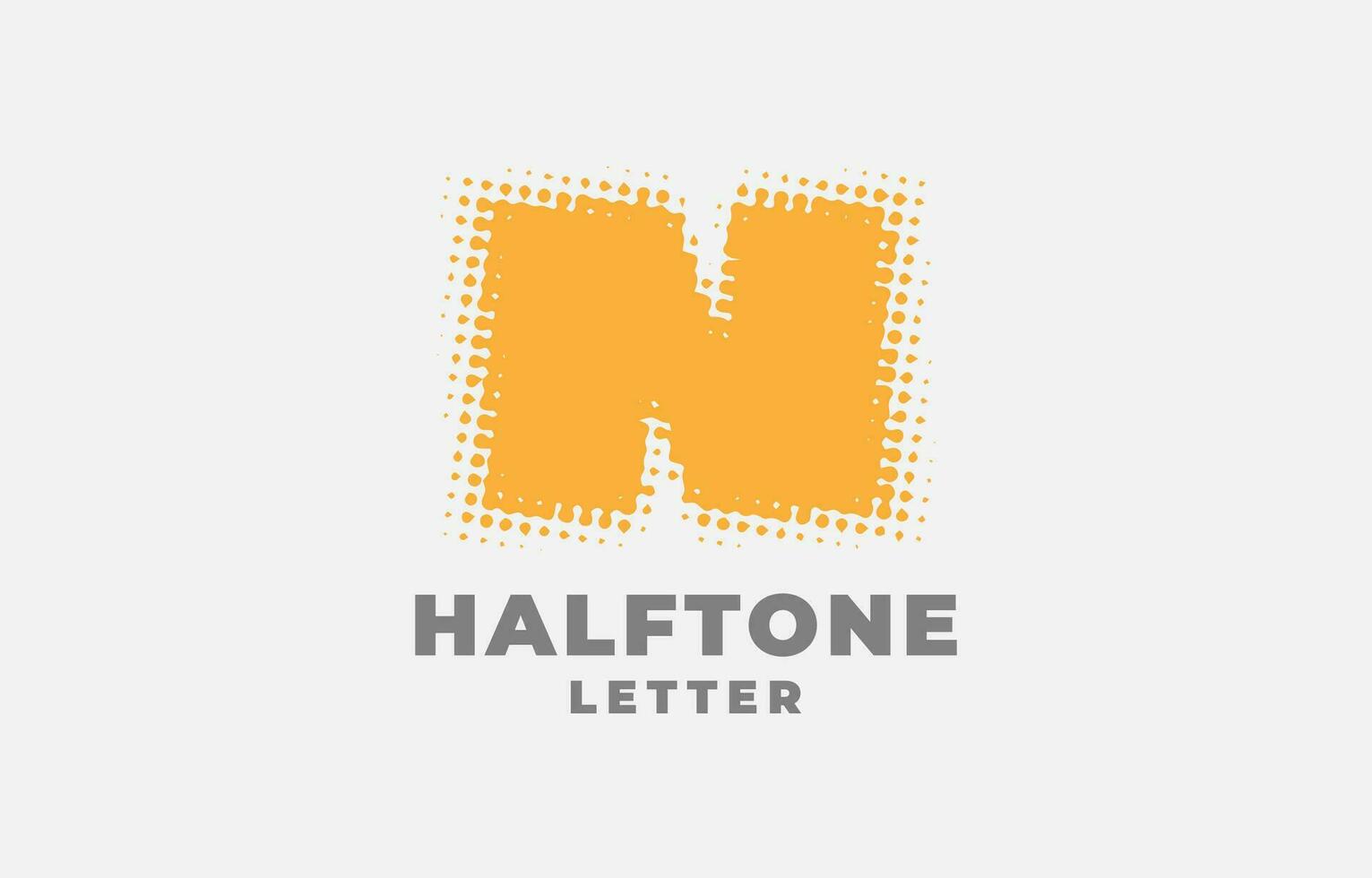 letter N halftone vector logotype design