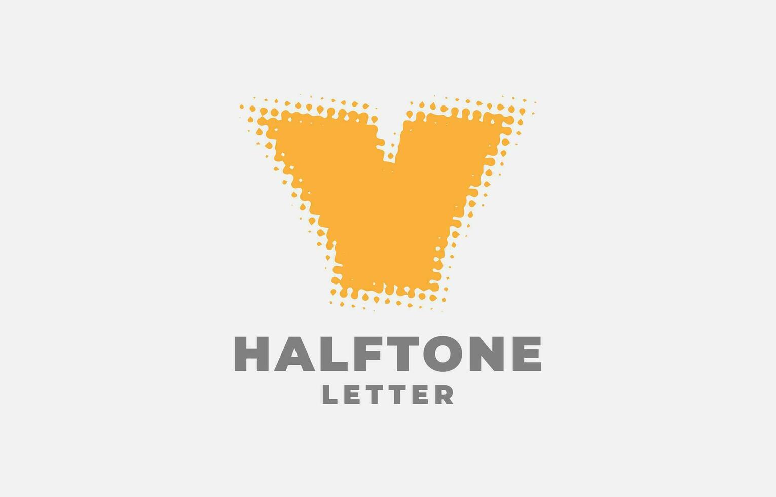 letter Y halftone vector logotype design