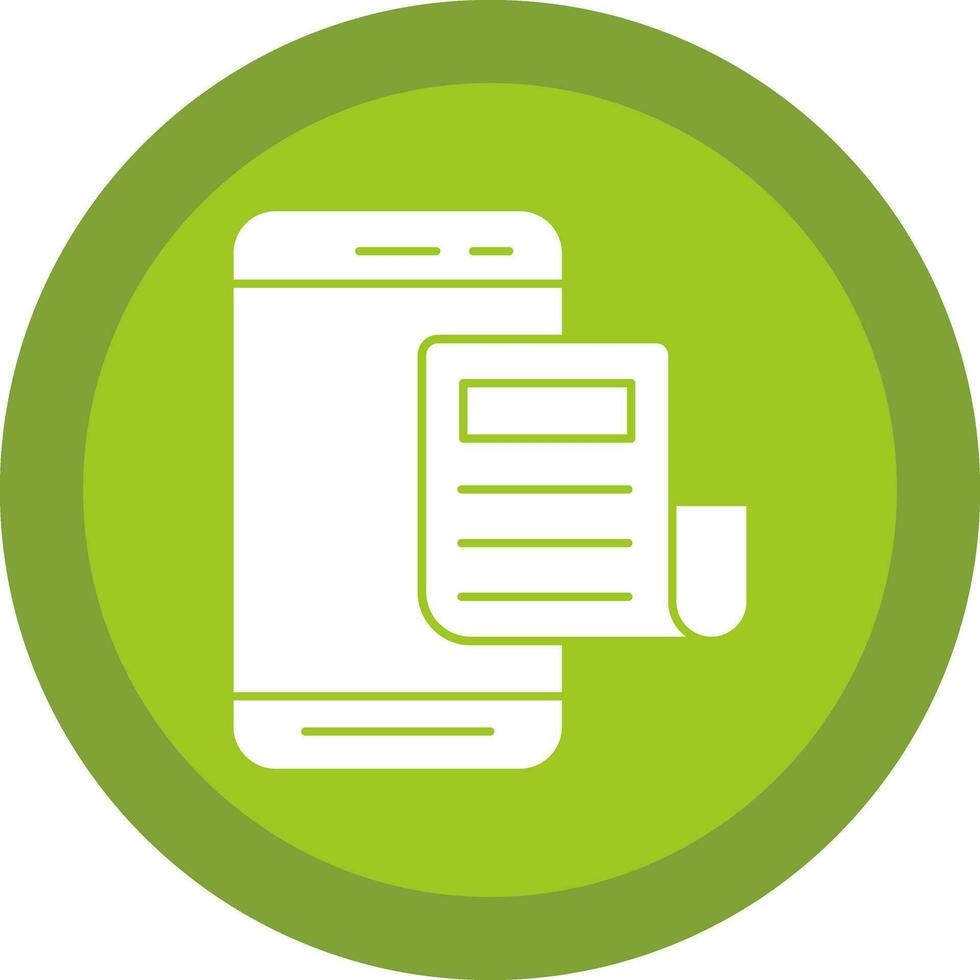 Mobile Newspaper  Vector Icon Design