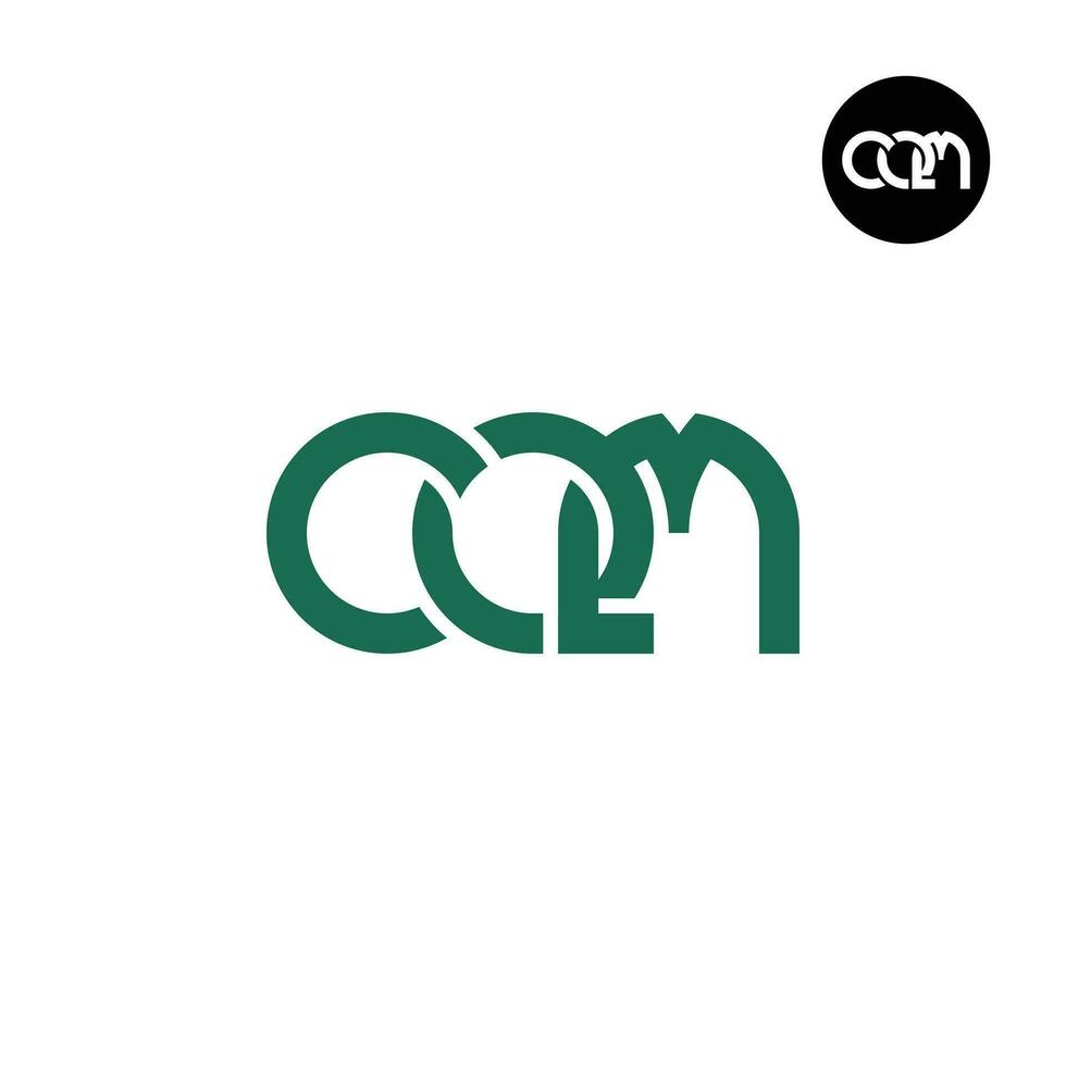 Letter CQM Monogram Logo Design vector