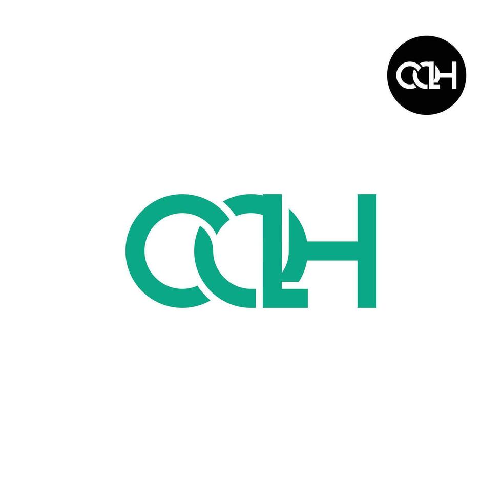 Letter CQH Monogram Logo Design vector