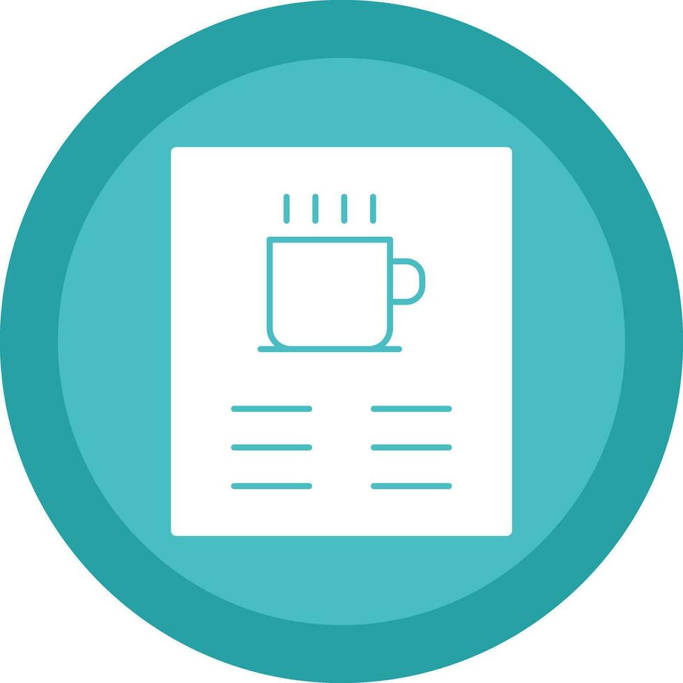 Coffee Menu Vector Icon Design