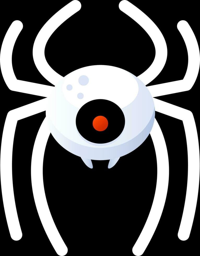 white Halloween Spider Cartoon vector