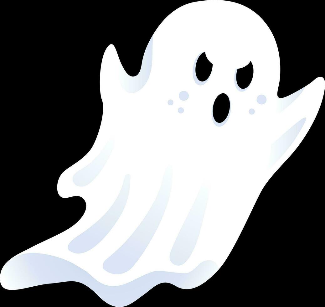 White ghost halloween vector