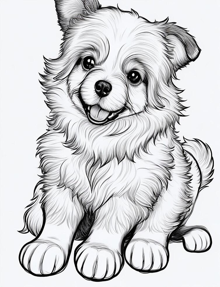 Dog cartoon coloring page 27983830 Stock Photo at Vecteezy