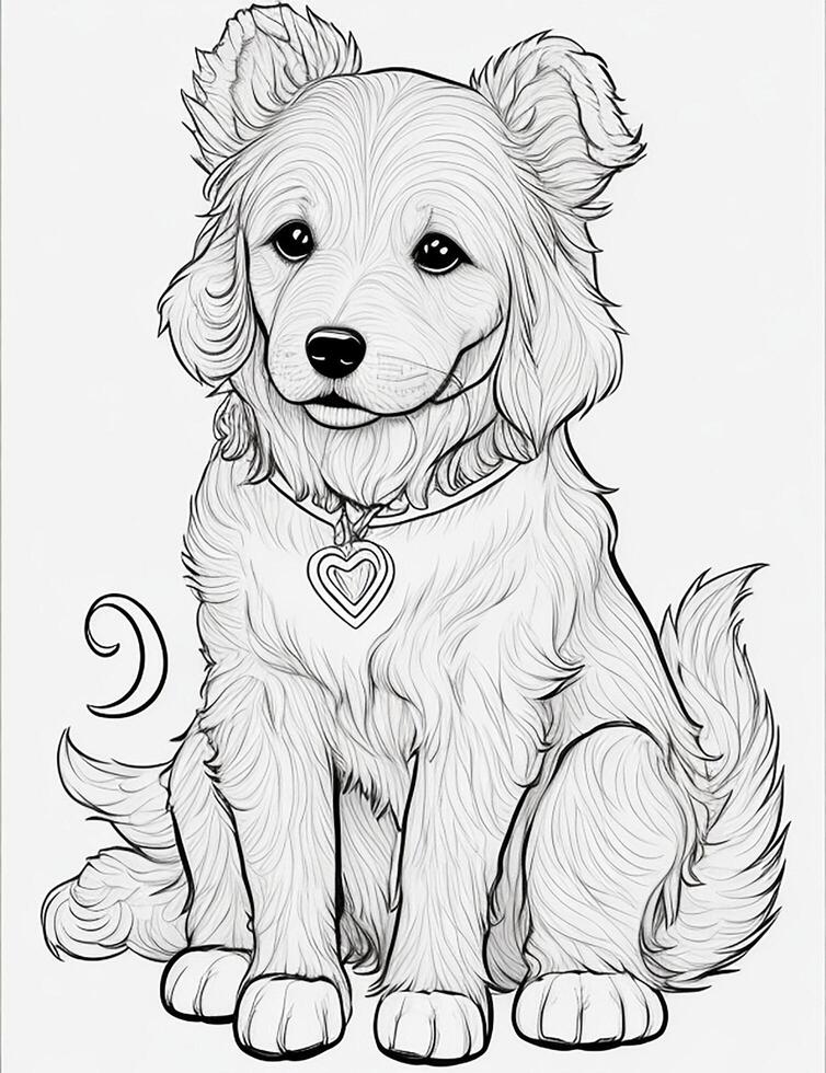Dog cartoon coloring page 27983990 Stock Photo at Vecteezy
