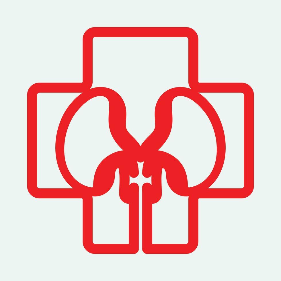 Kidney icon vector. vector