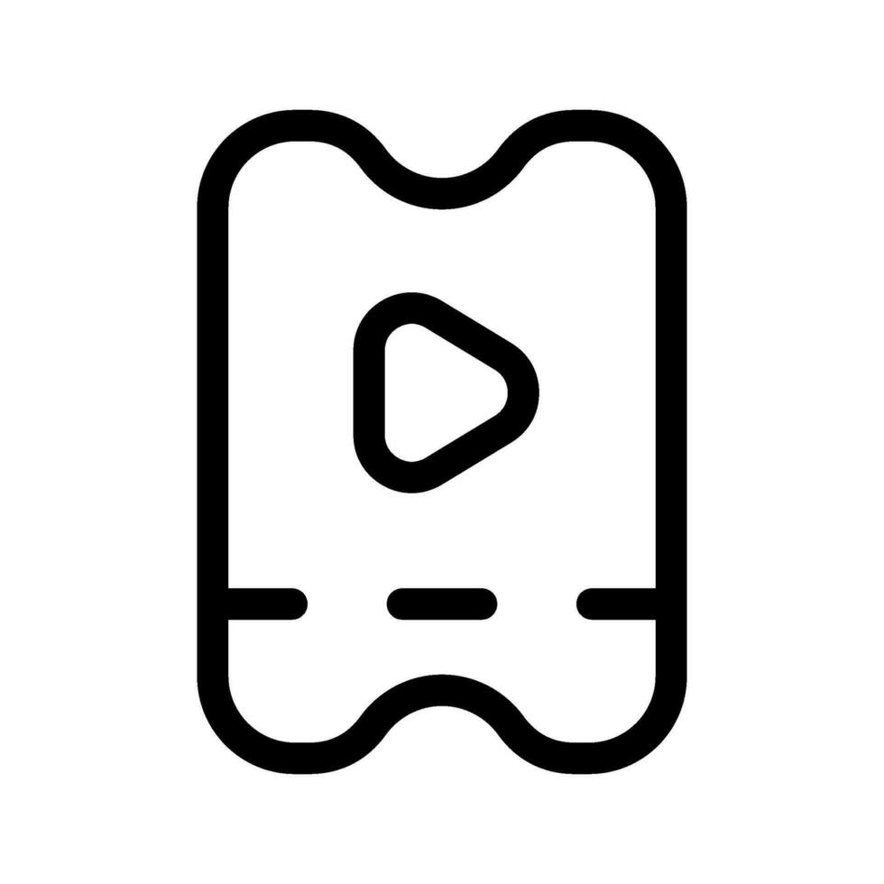 película boleto icono vector símbolo diseño ilustración