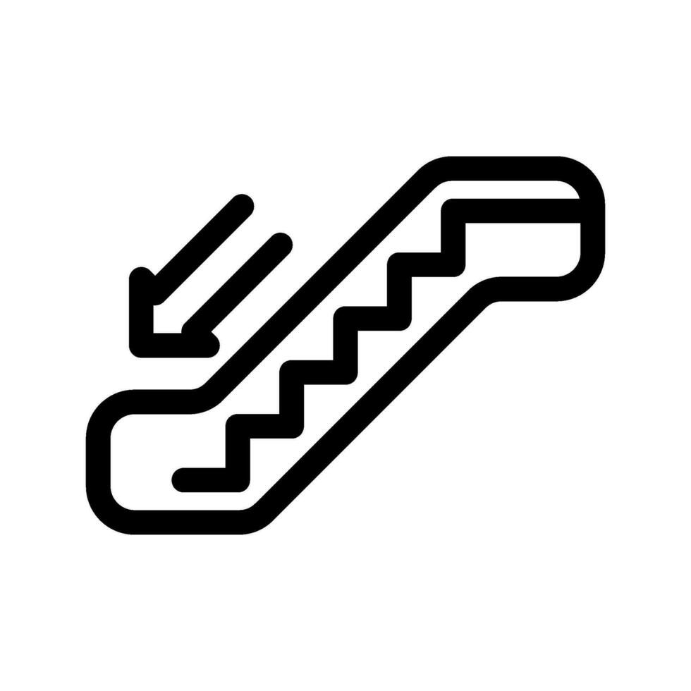 Escalator Down Icon Vector Symbol Design Illustration