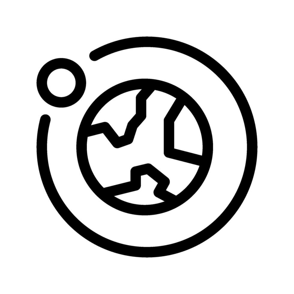 Earth Orbit Icon Vector Symbol Design Illustration