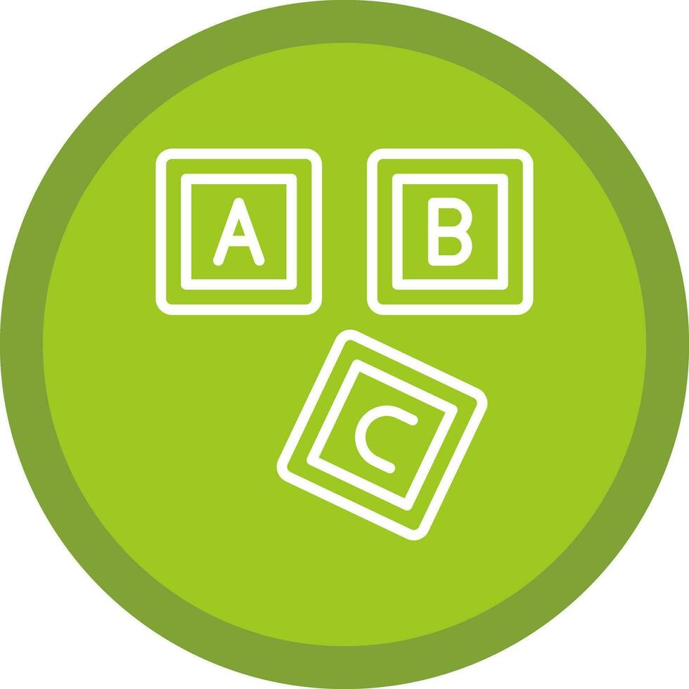 ABC Block  Vector Icon Design