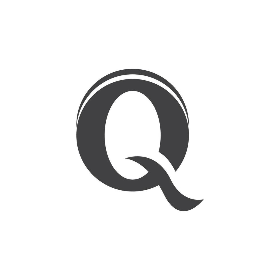 Q Letter Icon And Symbol Template vector