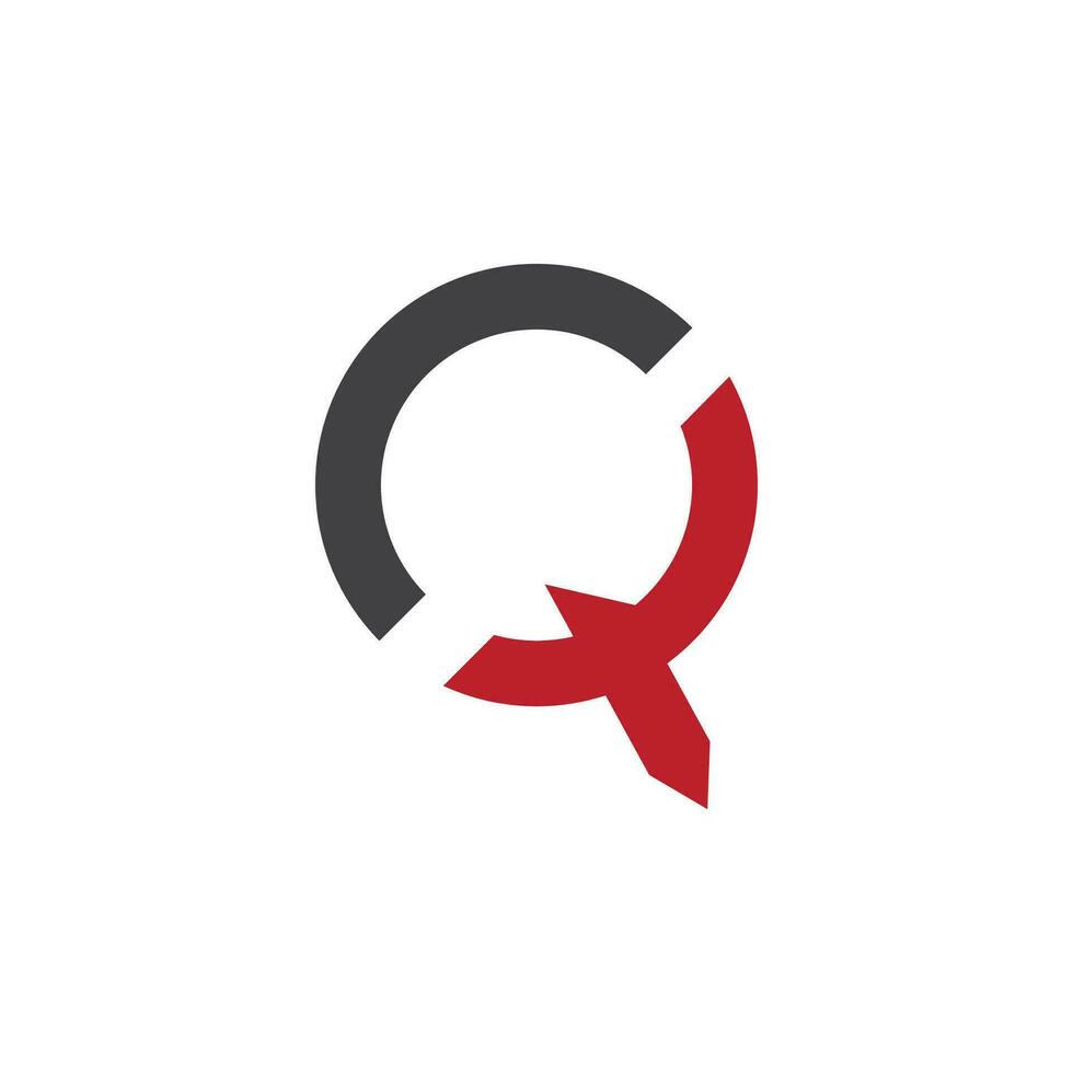 Q Letter Icon And Symbol Template vector