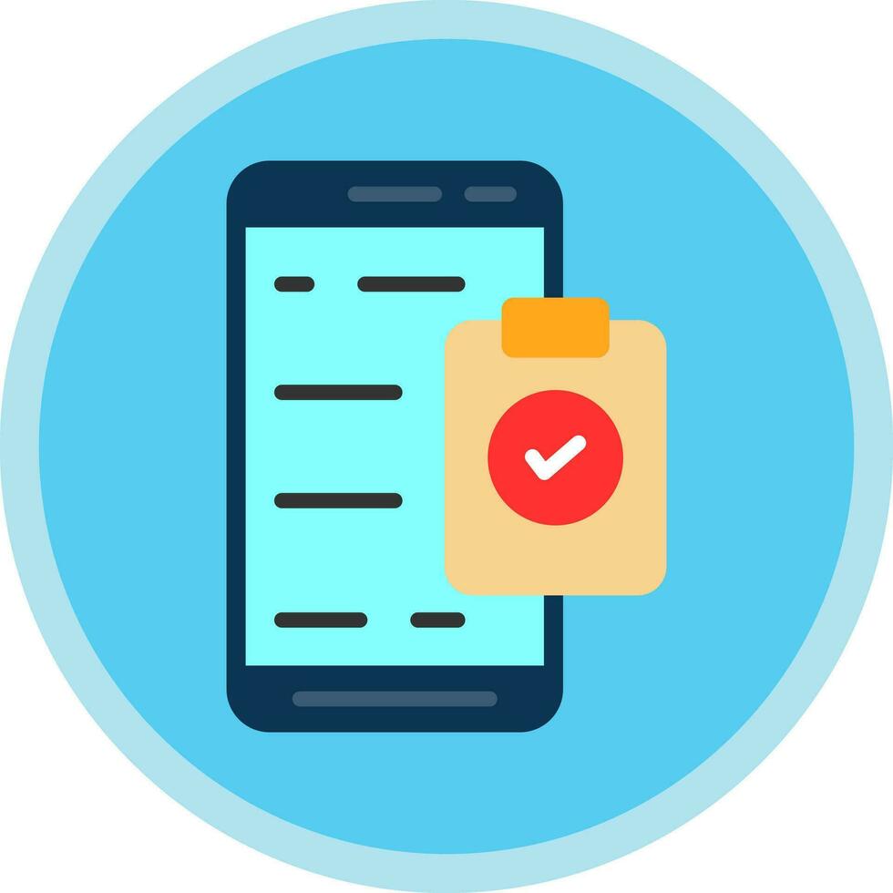 Mobile Check List  Vector Icon Design