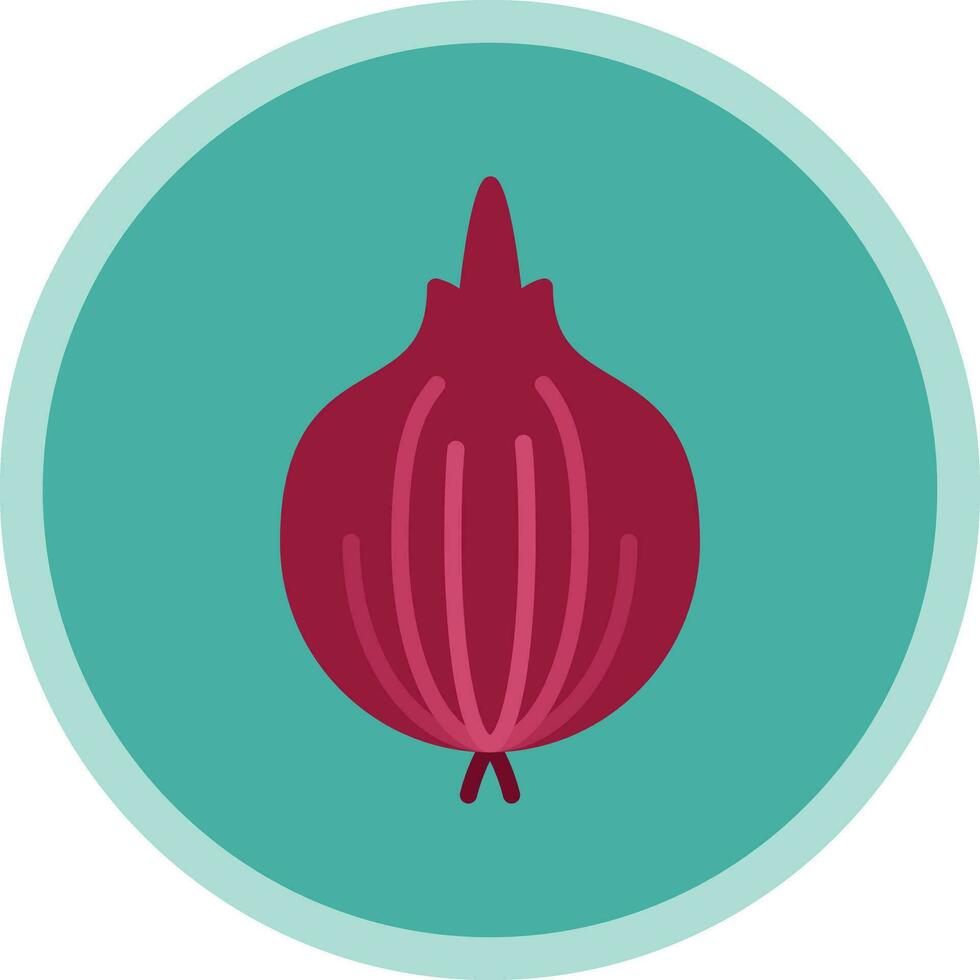 Red Onion Vector Icon Design