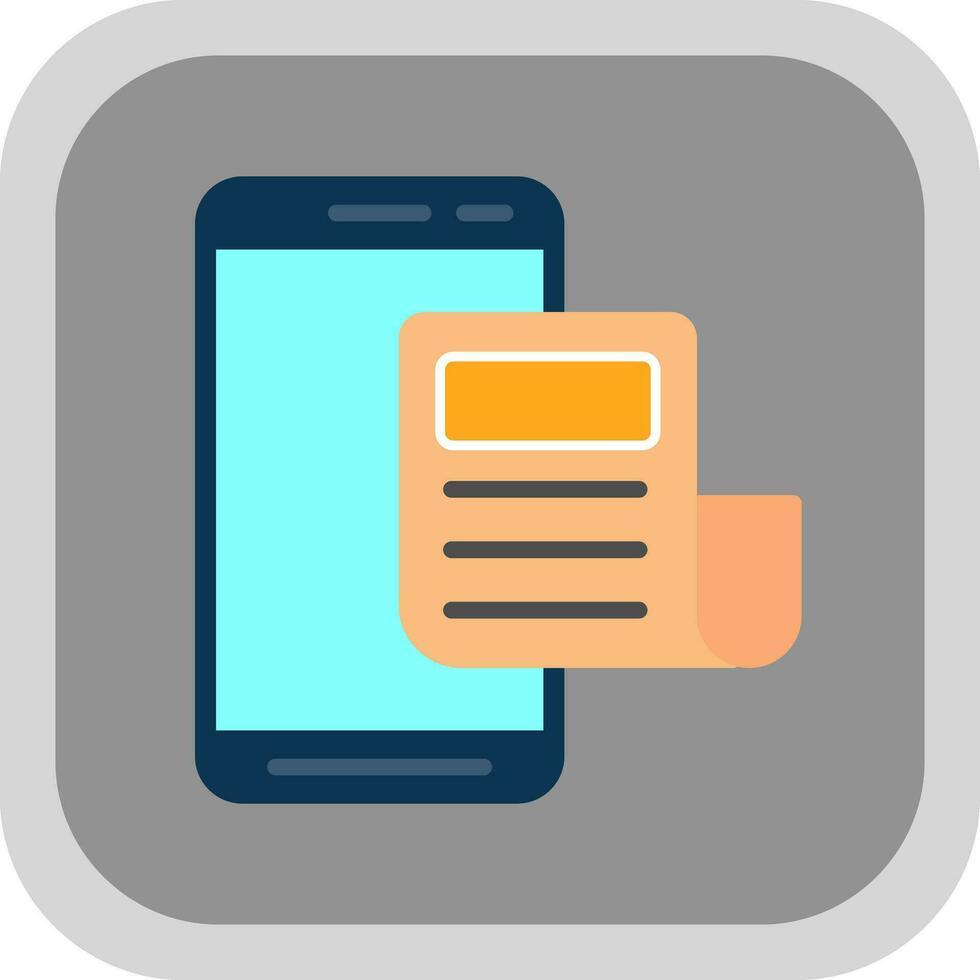 Mobile Newspaper  Vector Icon Design