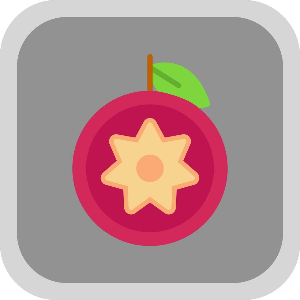 Star Apple Vector Icon Design