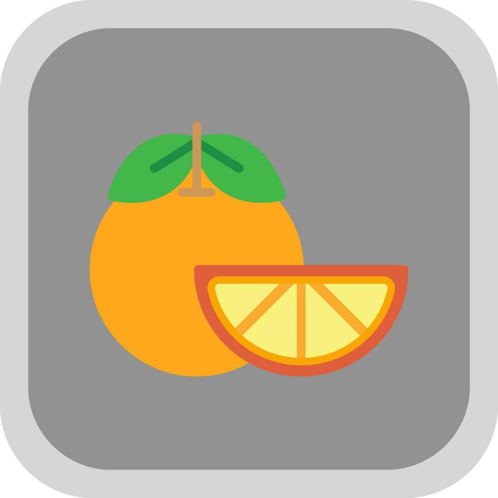 Tangerine Vector Icon Design