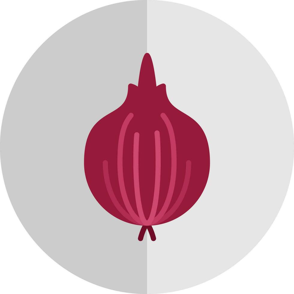 Red Onion Vector Icon Design