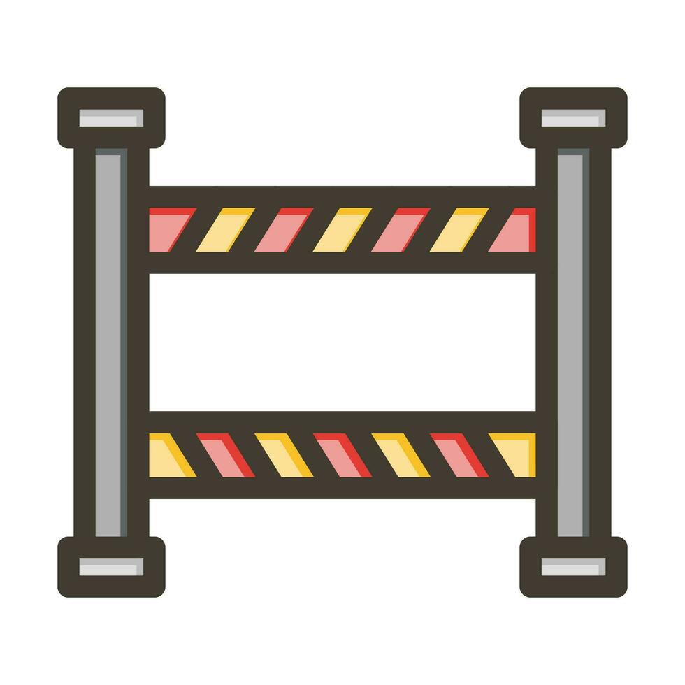 Barrier Vector Thick Line Filled Colors Icon For Personal And Commercial Use.