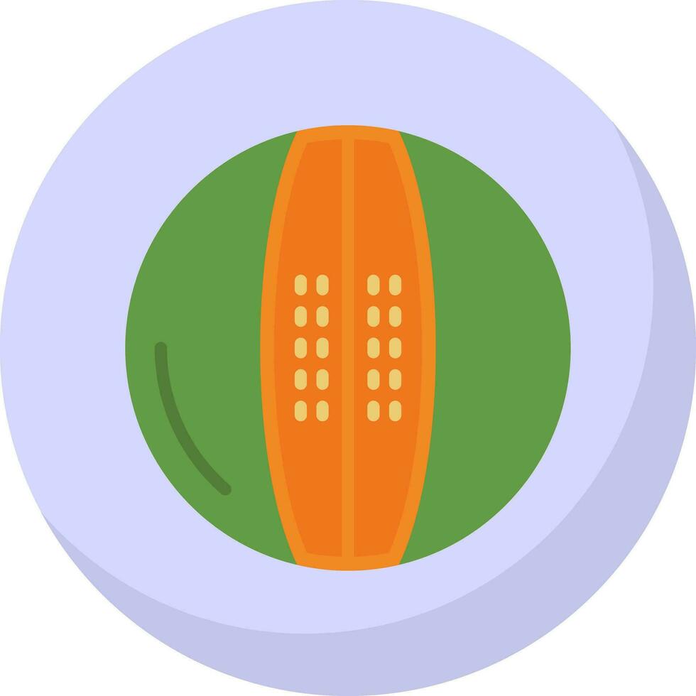 Melon Cantaloupe Vector Icon Design