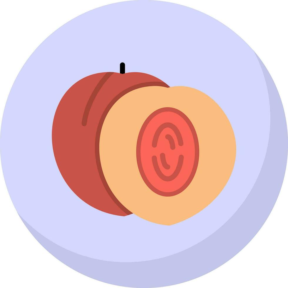 Nectarine Vector Icon Design